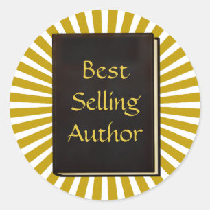 Golden Rays Best Selling Author Book Classic Round Sticker