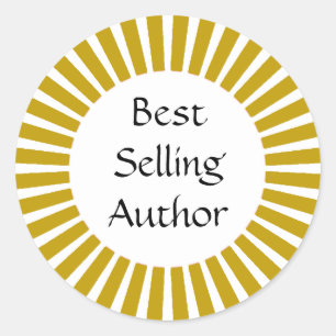 Golden Rays Best Selling Author Classic Round Sticker