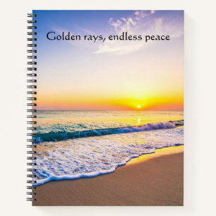 Golden Rays Endless Peace Ocean Notebook