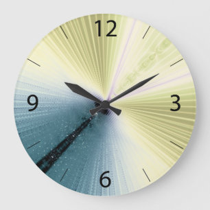 Golden Rays Large Clock