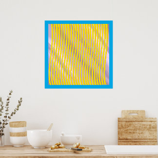 Golden Ray's on Pink Waves Poster