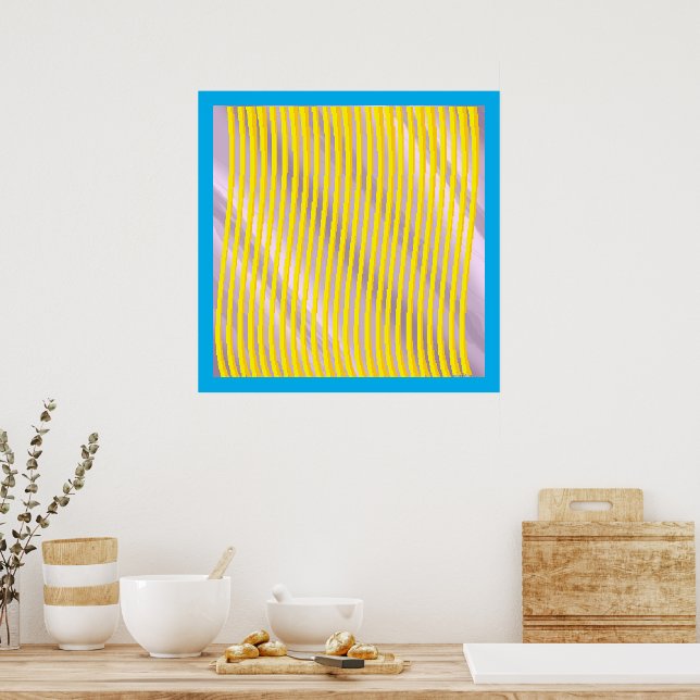 Golden Ray's on Pink Waves   Poster (Kitchen)