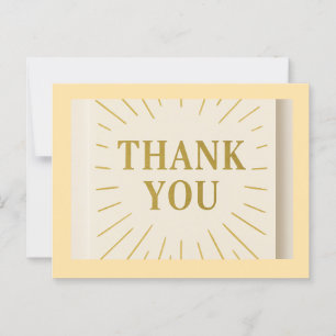 Golden Rays Thank You Card – Elegant Greetings