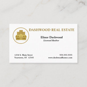 Golden Real Estate Agent Realtor Business Card