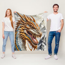 Golden Realistic Dragon