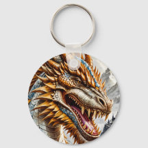 Golden Realistic Dragon