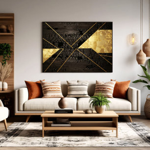 Golden Rebirth: Elegant Art from Chaos Poster