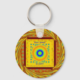 Golden Red African Traditional Colour Key Ring