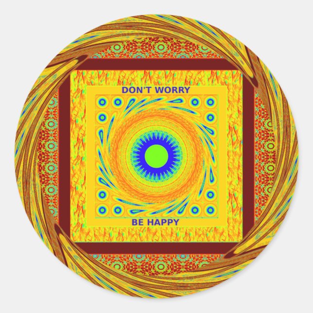 Golden Red African Traditional Colour Vector Desig Classic Round Sticker (Front)