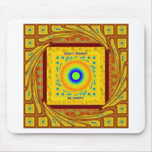Golden Red African Traditional Colour Vector Desig Mouse Mat