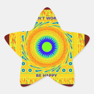 Golden Red African Traditional Colour Vector Desig Star Sticker