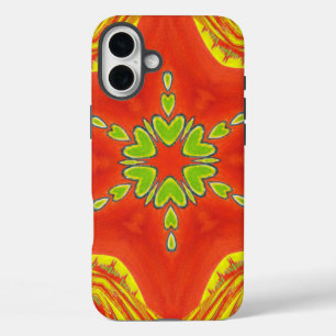 Golden red African Traditional colours iPhone 16 Plus Case