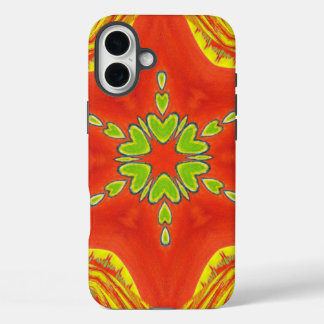 Golden red African Traditional colours iPhone 16 Plus Case