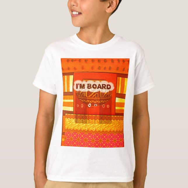 Golden Red African Traditional Colours Fun Am bore T-Shirt (Front)