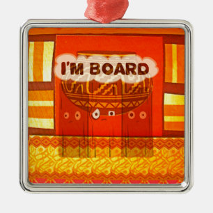 Golden Red African Traditional Colours Funny Am bo Metal Tree Decoration