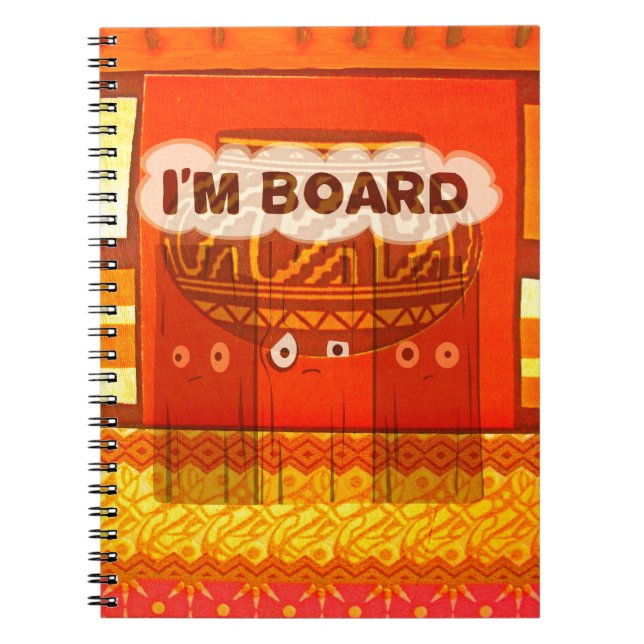 Golden Red African Traditional Colours Print Notebook (Front)
