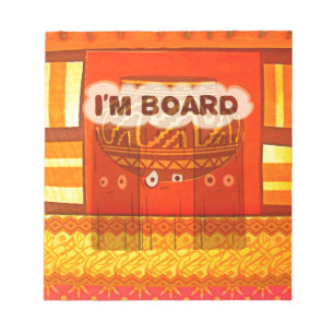 Golden Red African Traditional Colours Print Notepad