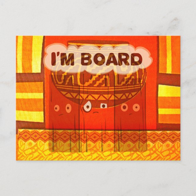 Golden Red African Traditional Colours Print Postcard (Front)