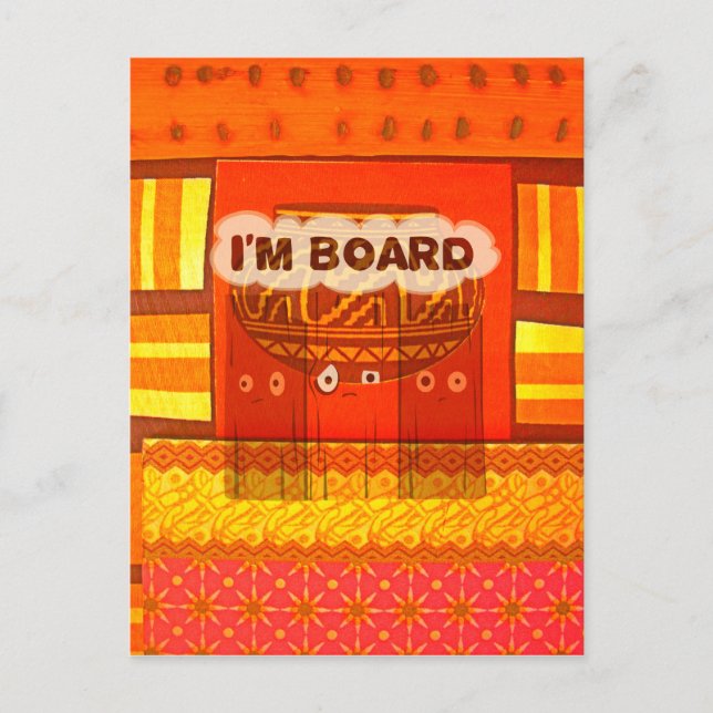 Golden Red African Traditional Colours Print Postcard (Front)