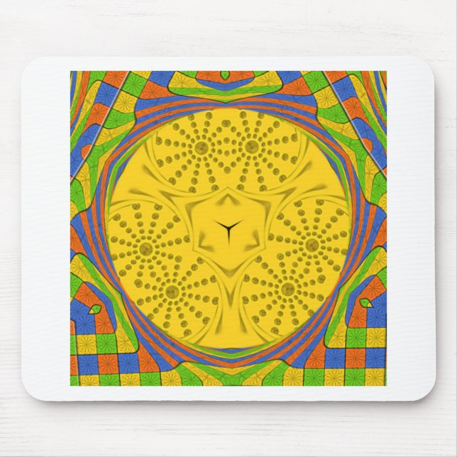Golden Red Blue Green Royal Egyptian. Mouse Mat (Front)