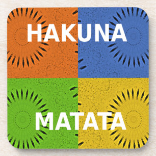 Golden Red Green Hakuna Matata Coaster