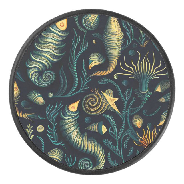 Golden Reefs Hockey Puck (Front)