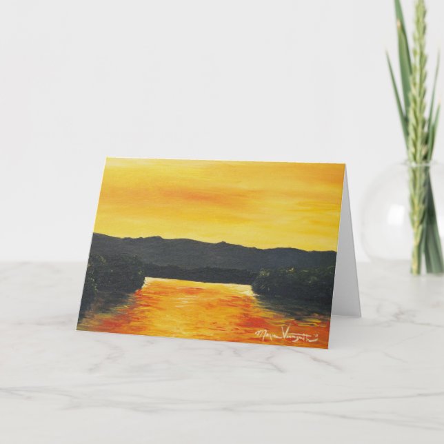 Golden Reflections Greeting Card (Front)
