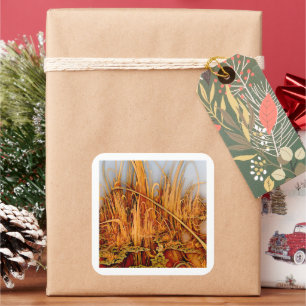 Golden Reflections Square Sticker