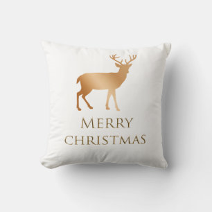 Golden Reindeer Cushion