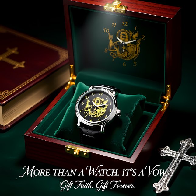 Golden Representation of Jesus With a Dove Watch (Creator Uploaded)