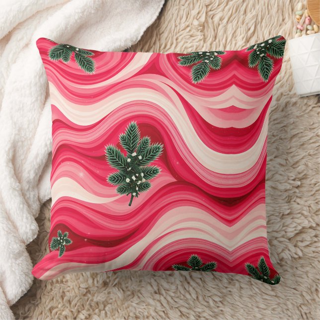 Golden Resonance – Christmas Frequency Abstract  Cushion (Blanket)
