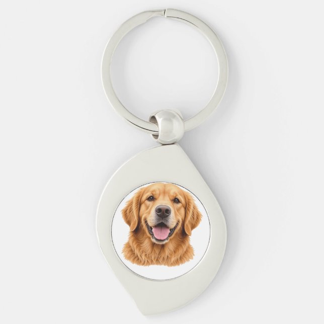 golden retiever key ring (Front)