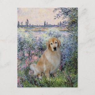 Golden Retriever10 - By the Seine Postcard