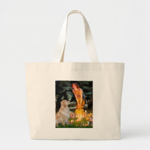 Golden Retriever 11 - Mid Eve Large Tote Bag
