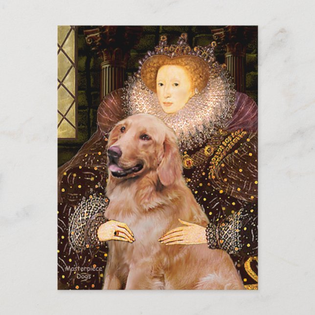 Golden Retriever #1 - Queen Elizabeth I Postcard (Front)