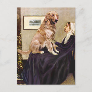 Golden Retriever 1 - Whistler's Mother Postcard