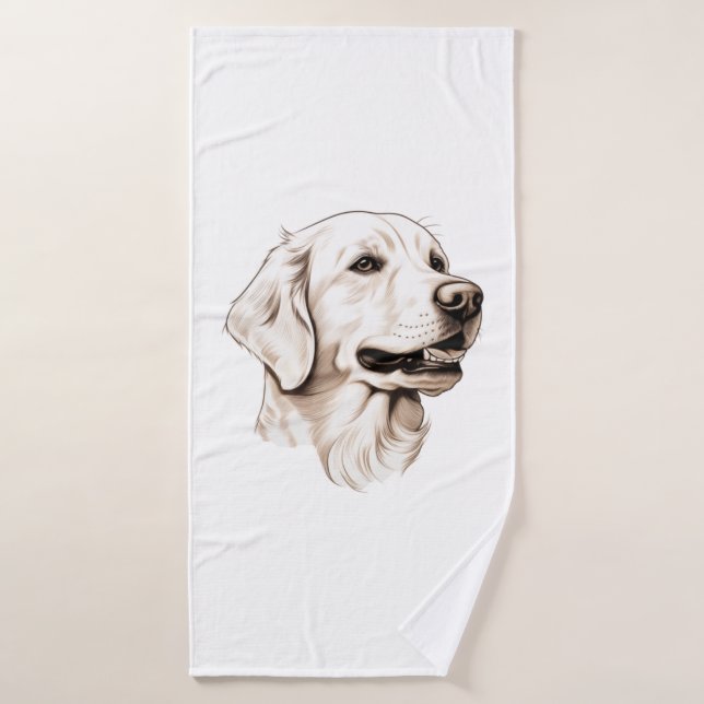 Golden Retriever  2 Bath Towel (Bath Towel)