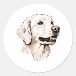 Golden Retriever  2 Classic Round Sticker