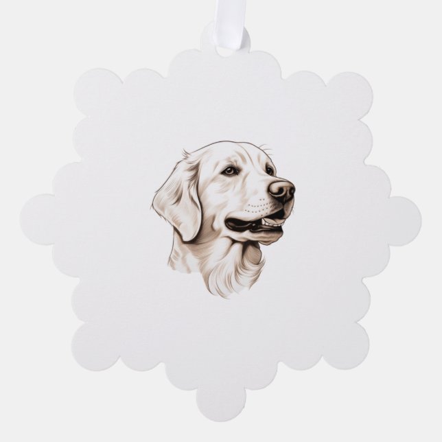 Golden Retriever  2 Tree Decoration Card (Front)
