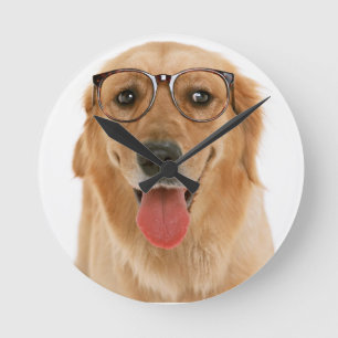 Golden Retriever 3 Round Clock