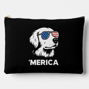 Golden Retriever 4th Of July Merica Accessory Pouch