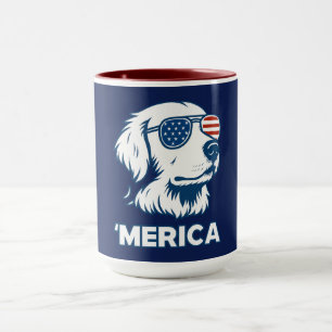 Golden Retriever 4th Of July Merica Mug