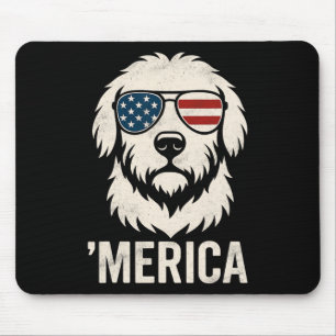 Golden Retriever 4th Of July Merica Patriotic Amer Mouse Mat