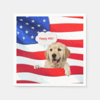 Golden Retriever 4th of July party