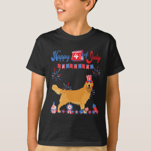 Golden Retriever 4th Of July Retriever Independenc T-Shirt