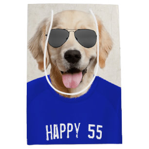 Golden Retriever 55th Birthday Medium Gift Bag