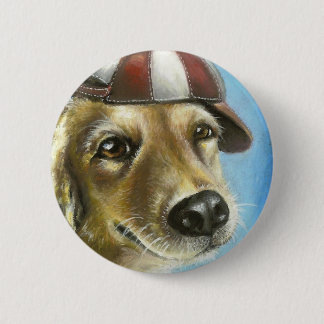 Golden retriever 6 cm round badge