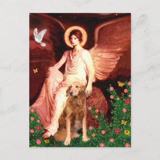 Golden Retriever 9 - Seated Angel Postcard