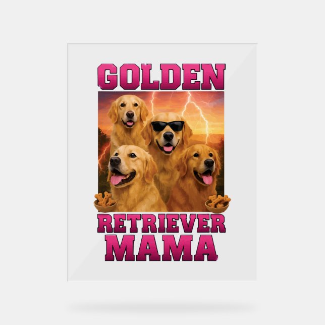 Golden Retriever   Acrylic Sign (Front)