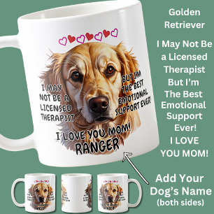 Golden Retriever, Add Dog's Name, Change Text Coffee Mug